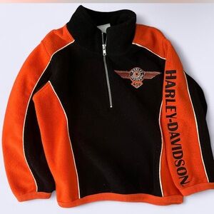 Harley-Davidson Kids Black and Orange Pullover